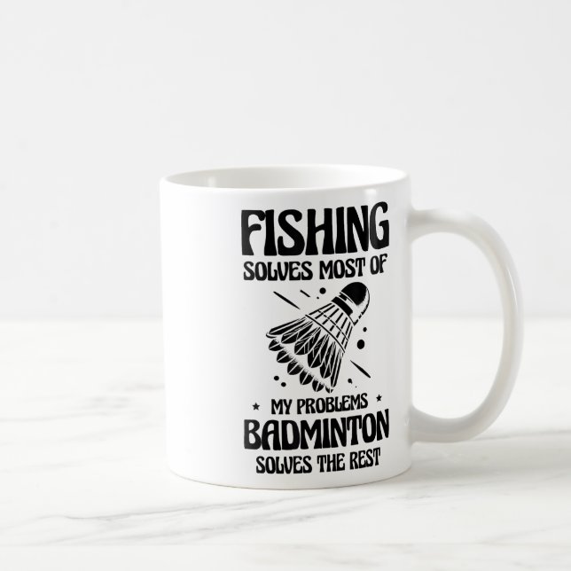 But In My Head Im Playing Badminton Player Shuttle Kaffeetasse (Rechts)