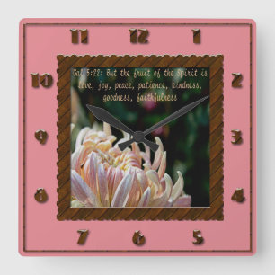 But the fruit of the Spirit Square Clock Quadratische Wanduhr