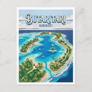 Butaritari-Atoll-Lagune Kiribati Postkarte