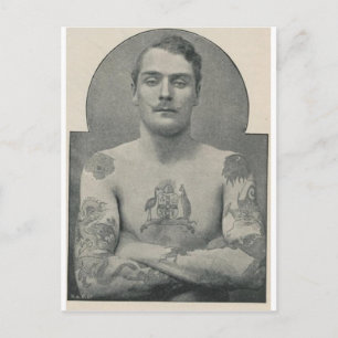 Butch Bruce, der tätowierte australische Matrose Postkarte