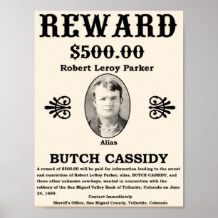 Butch Cassidy Rewards-Poster Poster
