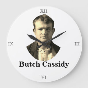 Butch Cassidy Wollte 🚨 Wild West Outlaw USA Große Wanduhr