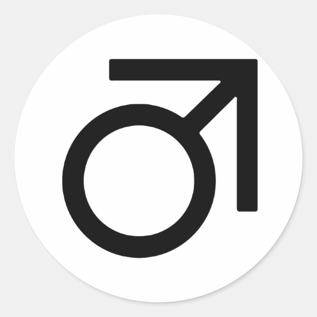 Butch Gender Symbol Runder Aufkleber (Vorderseite)