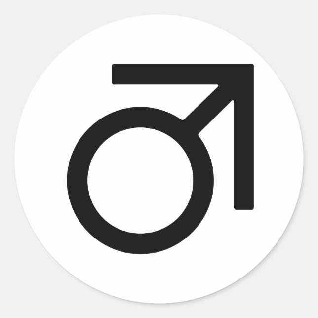 Butch Gender Symbol Runder Aufkleber (Vorderseite)