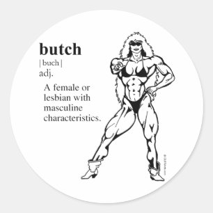 BUTCH (Lesbe) Runder Aufkleber