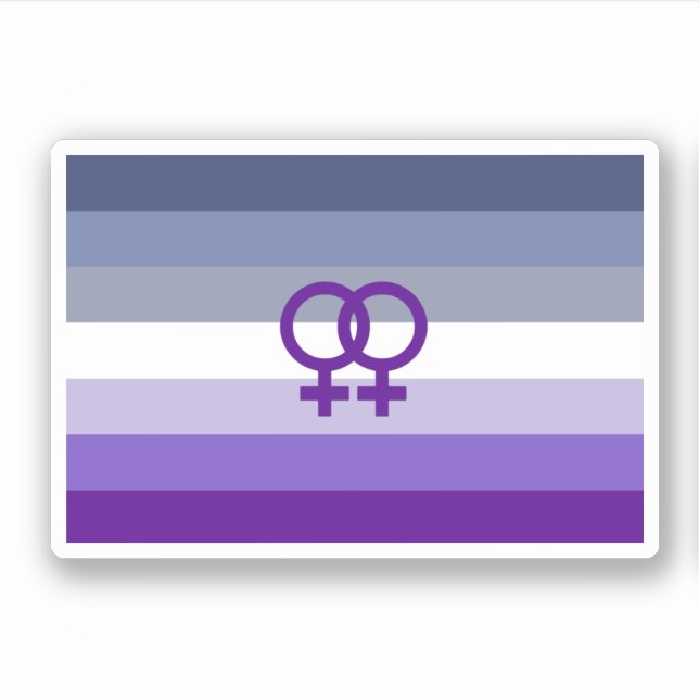 Butch Lesbian Liebe WLW Pride Aufkleber (Vorderseite)
