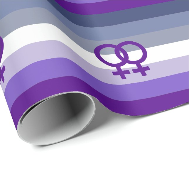 Butch Lesbian Liebe WLW Pride Geschenkpapier (Rolleneckpunkt)