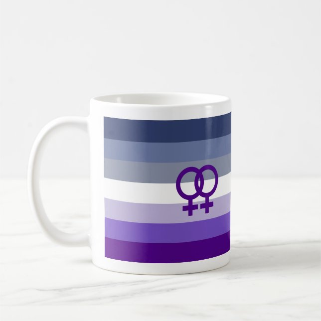 Butch Lesbian Liebe WLW Pride Kaffeetasse (Links)