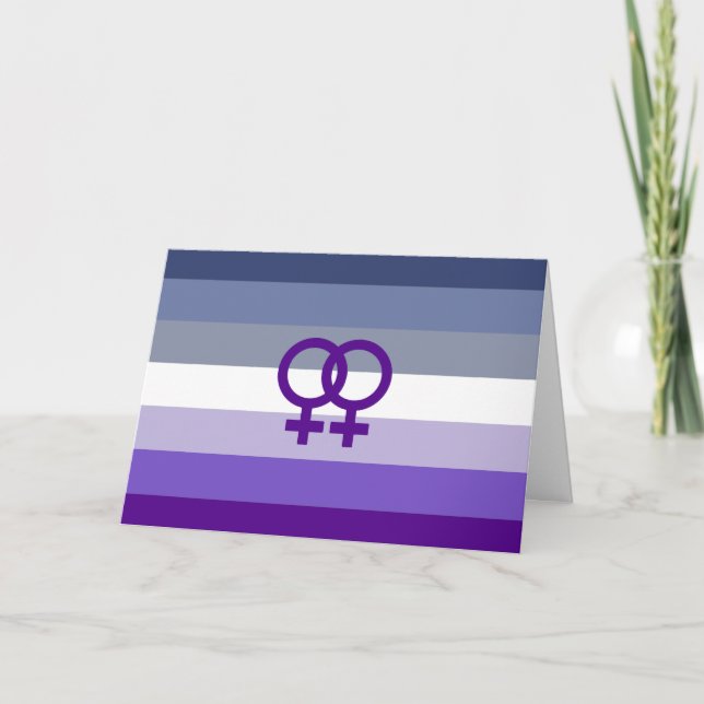 Butch Lesbian Liebe WLW Pride Karte (Vorderseite)