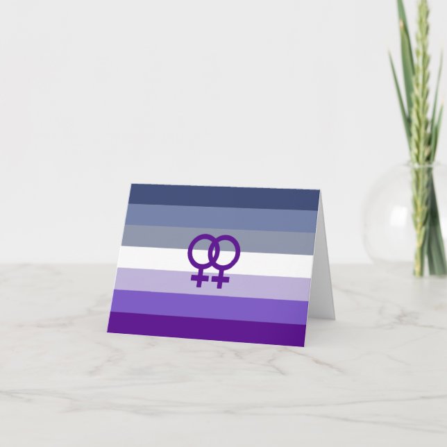 Butch Lesbian Liebe WLW Pride Karte (Vorderseite)