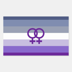 Butch Lesbian Liebe WLW Pride Rechteckiger Aufkleber