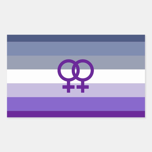 Butch Lesbian Liebe WLW Pride Rechteckiger Aufkleber (Vorderseite)