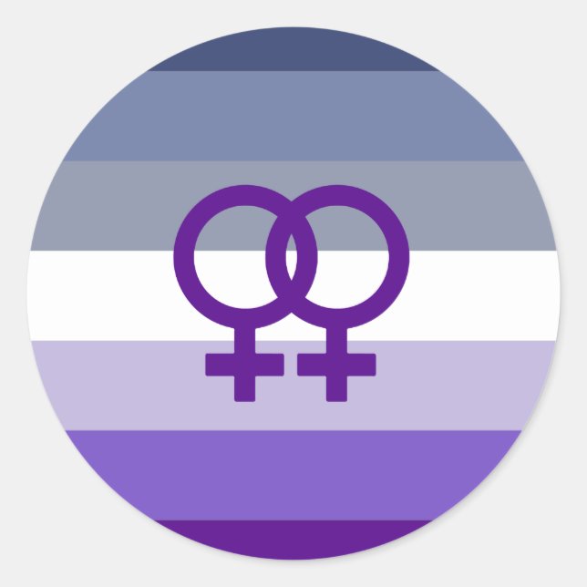 Butch Lesbian Liebe WLW Pride Runder Aufkleber (Vorderseite)