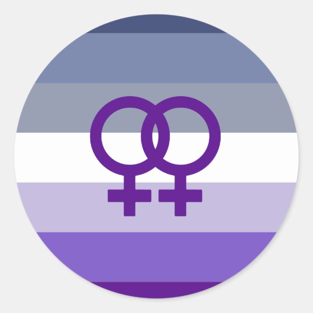 Butch Lesbian Liebe WLW Pride Runder Aufkleber (Vorderseite)