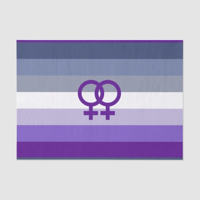 Butch Lesbian Liebe WLW Pride Seidenpapier (Vorderseite)
