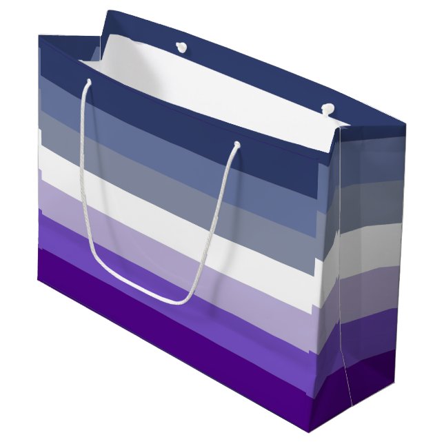 Butch Lesbian Pride Flag Große Geschenktüte (Vorderseite Schrägansicht)