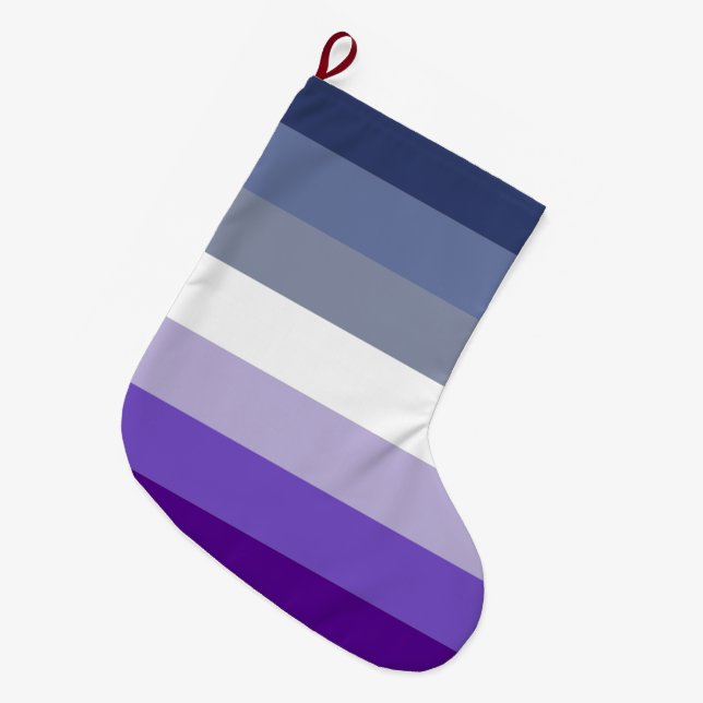 Butch Lesbian Pride Flag Großer Weihnachtsstrumpf (Vorderansicht (hängend))