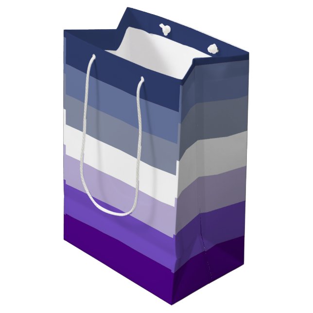Butch Lesbian Pride Flag Mittlere Geschenktüte (Vorderseite Schrägansicht)