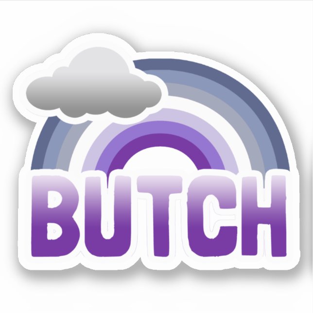 Butch Lesbian Pride Sticker (Vorderseite)