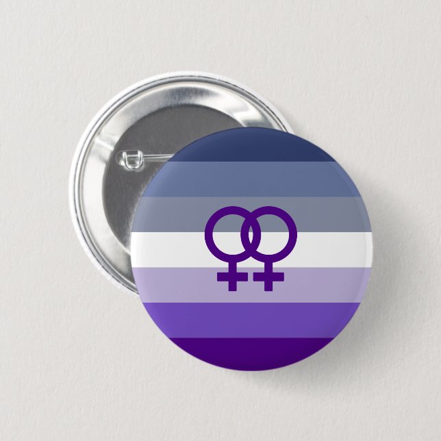 Butch-Lesbische Liebe WLW Pride Button (Vorne & Hinten)