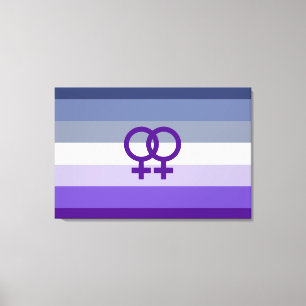 Butch-Lesbische Liebe WLW Pride Leinwanddruck