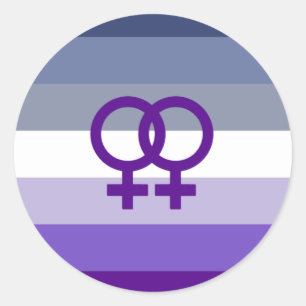 Butch-Lesbische Liebe WLW Pride Runder Aufkleber