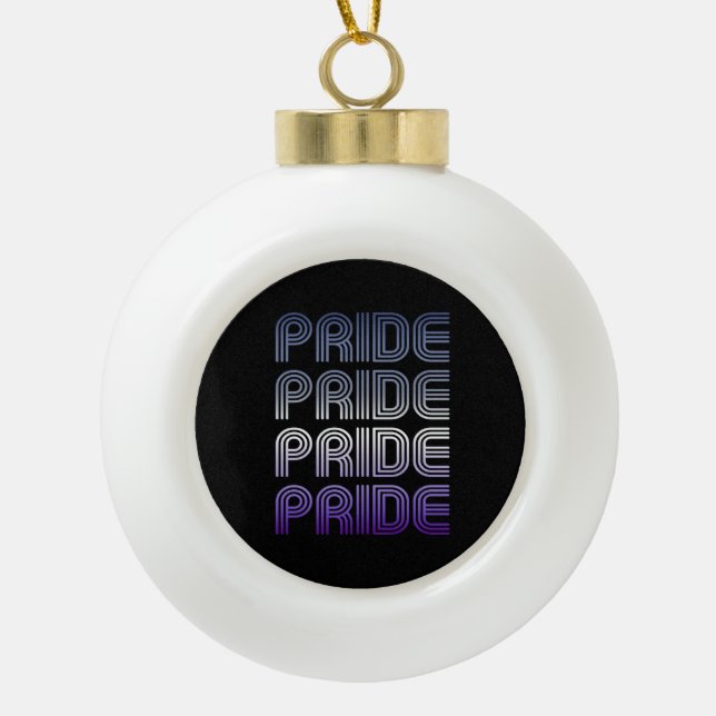 Butch Retro Pride Keramik Kugel-Ornament (Vorderseite)