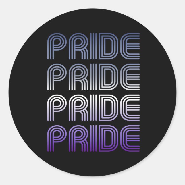 Butch Retro Pride Runder Aufkleber (Vorderseite)