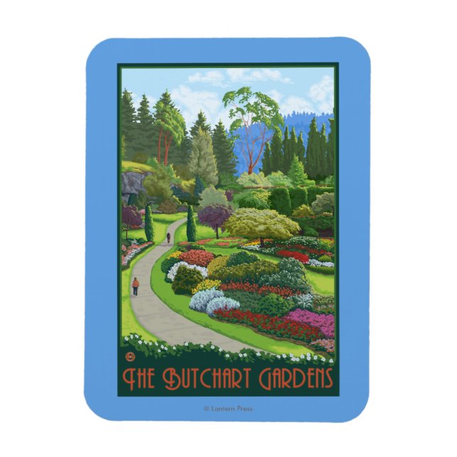 Butchart Gardens - Brentwood Bay Magnet (Vertikal)