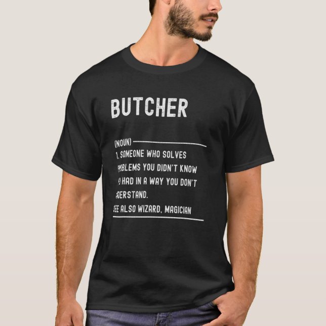 Butcher Definition Shirts Funny Job Title (Vorderseite)