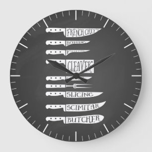 Butcher Flussdiagram Clock Chefkool Große Wanduhr