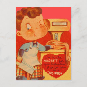 Butcher Funny Valentine Card Feiertagspostkarte