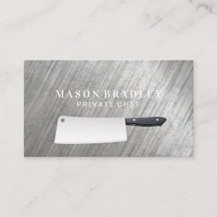 Butcher Knife   Metallhintergrund Visitenkarte