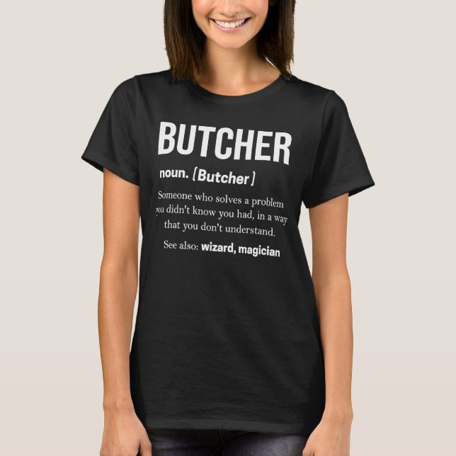 Butcher  Meat Knife Meatcutter T-Shirt (Vorderseite)