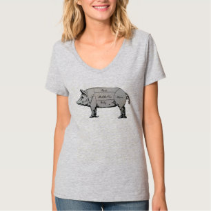 Butcher Pig Diagramm T-Shirt