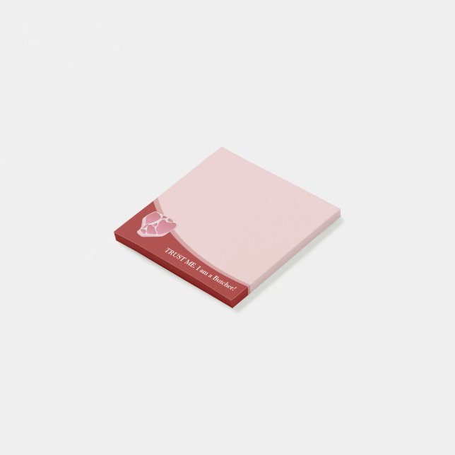 Butcher Post-IT-Notizen zum dunkelroten Hintergrun Post-it Klebezettel (angewinkelt)