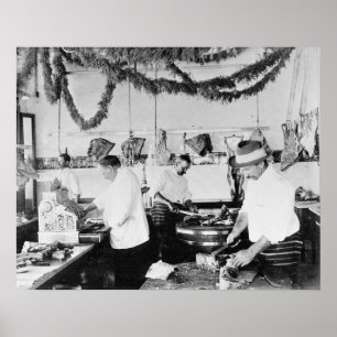 Butcher Shop, 1895. Vintages Foto Poster