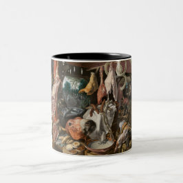 Butcher-Stall (von Pieter Aertsen) Zweifarbige Tasse