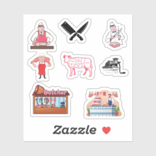 Butcher Stickers Aufkleber