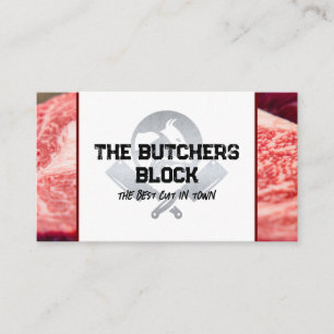 Butchers Knife   Beef Steaks Visitenkarte