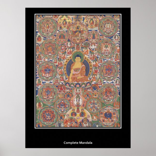 Buthanese Complete Mandala XIX Century Poster (Vorne)