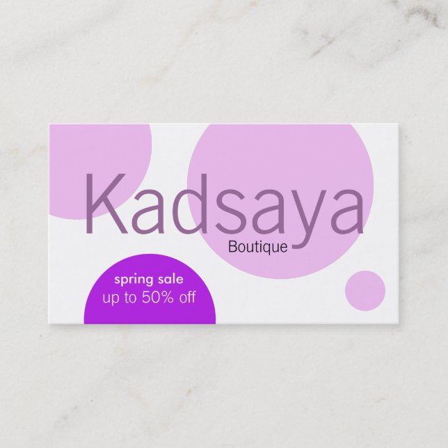 Butike Kadsaya 8 Visitenkarte (Vorderseite)