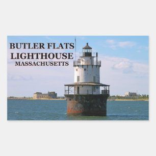 Butler-Ebene-Leuchtturm, Massachusetts-Aufkleber Rechteckiger Aufkleber