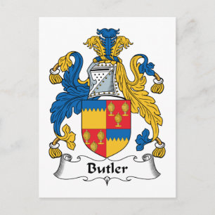 Butler-Familienwappen Postkarte