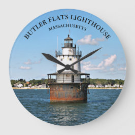 Butler Flats Lighthouse, Massachusetts Runduhr Große Wanduhr