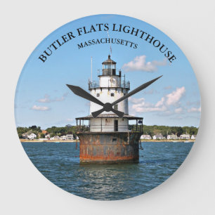 Butler Flats Lighthouse, Massachusetts Runduhr Große Wanduhr