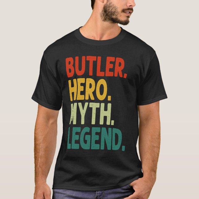 Butler Hero Myth Legend Vintage  Butler T-Shirt (Vorderseite)