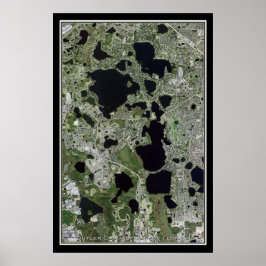 Butler Kette Seen Florida Satellite Poster Karte