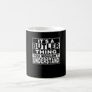 BUTLER-Nachname Personalisiertes Geschenk Kaffeetasse