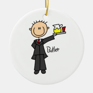 Butler-Strichmännchen Keramik Ornament